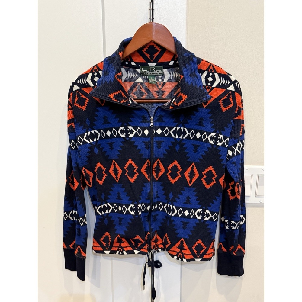 LRL Lauren Active Ralph Lauren Pullover Thermal Southwest Western Aztec Women S